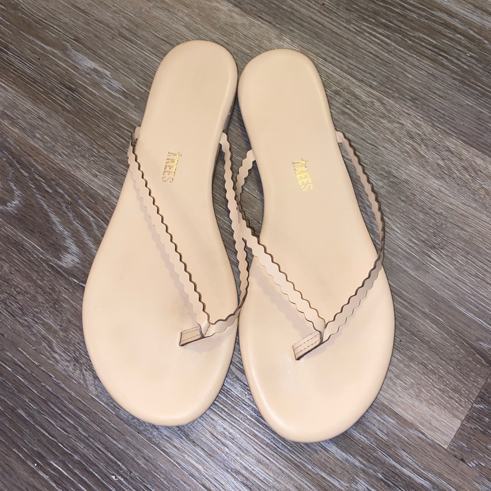 TKEES sand colored sandals size 9